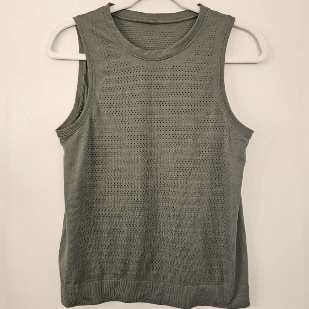 Lululemon Olive Green Tank Top, Women's 6